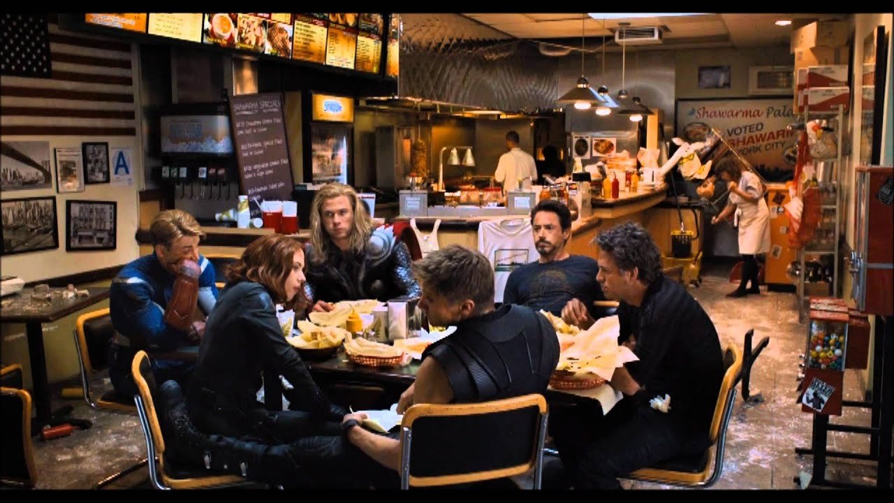 the shawarma scene from avengers 1